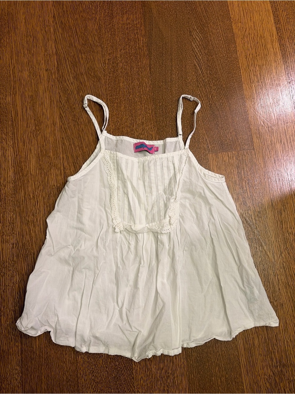Edikted Ivory Lace-Trim Spaghetti Strap Camisole